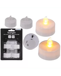 Led waxinelichtjes / theelicht flikkerend 4 stuks